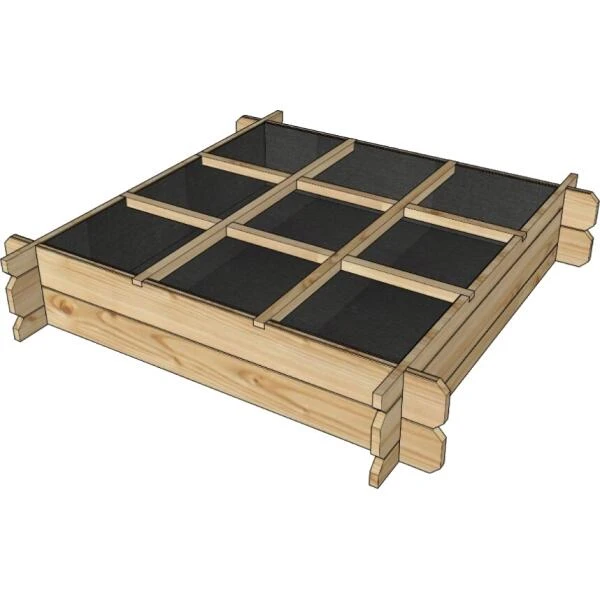 Moestuinbak - Vierkant 140 × 140 × 40 Cm 2 Moestuinbak - Vierkant 140 × 140 × 40 Cm - Afbeelding 2