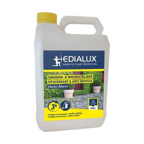 EDIALUX Herbi-alarm Paden En Terrassen - 5 Liter 2 EDIALUX Herbi-alarm Paden En Terrassen - 5 Liter - Afbeelding 2