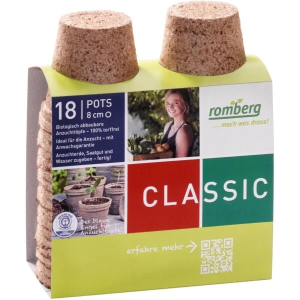 Vezelpotjes Rond 8 Cm - Biologisch Afbreekbaar - Set Van 18 Stuks 1 Vezelpotjes Rond 8 Cm - Biologisch Afbreekbaar - Set Van 18 Stuks