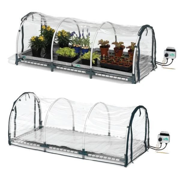 Kweekkas Met Bodemverwarming + Thermostaat 1 Kweekkas Met Bodemverwarming + Thermostaat