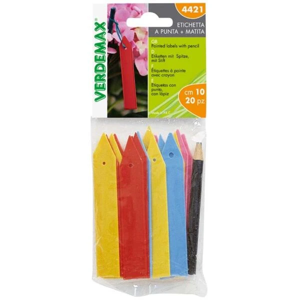 Plantenlabels Kleur + Potlood - Set Van 20 Stuks 1 Plantenlabels Kleur + Potlood - Set Van 20 Stuks