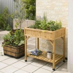 Vegtrug Kruidentafel 58 × 78 × 80 Cm - Naturel -Goedkope Kruiden Zaden Winkel plantentafel kruidentafel 1540759393 1 600